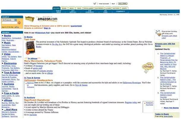 10 Popüler Web Sitesinin ilk Görünümleri