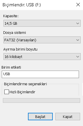 USB Disk Yazma Koruması Kaldırma