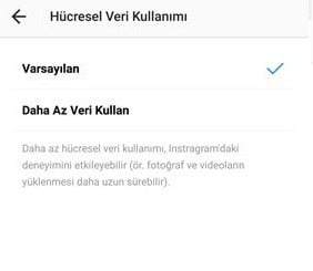 Instagram Veri Kullanımını Azaltma