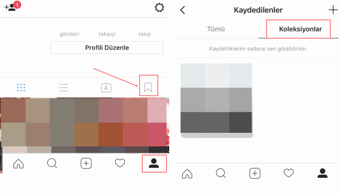  - instagram koleksiyonlari duzenleme ve koleksiyonlara gonderi