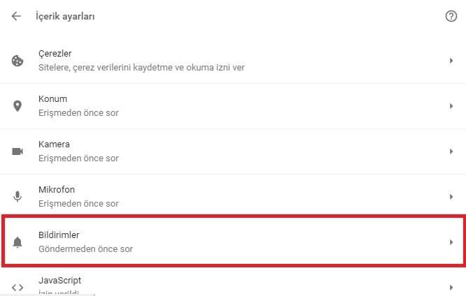 Google Chrome'da Bildirimleri Kapatma Nasıl Yapılır