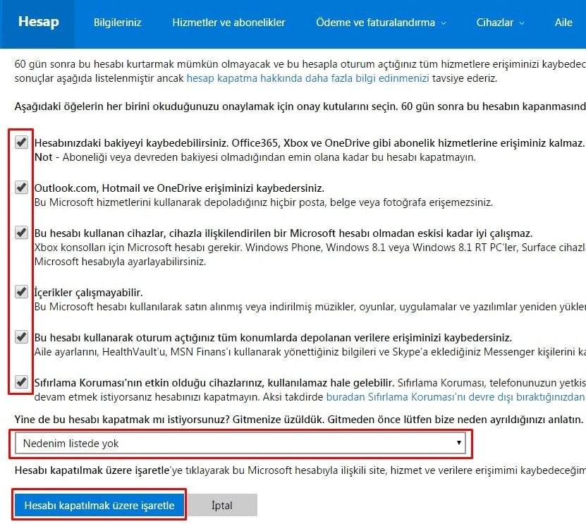 Hotmail Hesap Silme Nasıl Yapılır