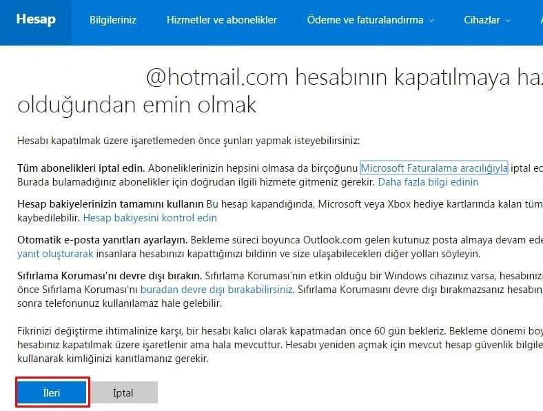 Hotmail Hesap Silme Nasıl Yapılır Hotmail Hesap Silme Nasıl Yapılır