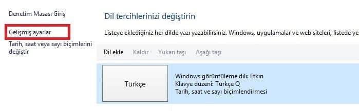 Klavye Dili İngilizce Oluyor Sorunu Çözümü