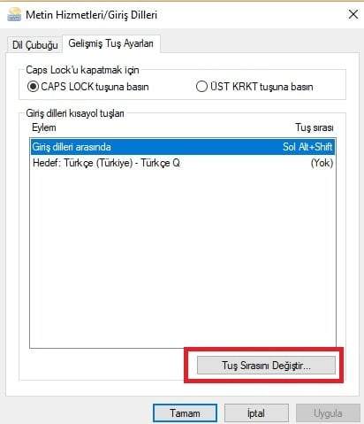 Klavye Dili İngilizce Oluyor Sorunu Çözümü