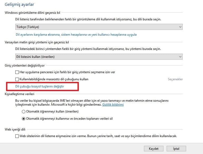 Klavye Dili İngilizce Oluyor Sorunu Çözümü Klavye Dili İngilizce Oluyor Sorunu Çözümü