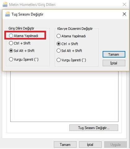Klavye Dili İngilizce Oluyor Sorunu Çözümü Klavye Dili İngilizce Oluyor Sorunu Çözümü