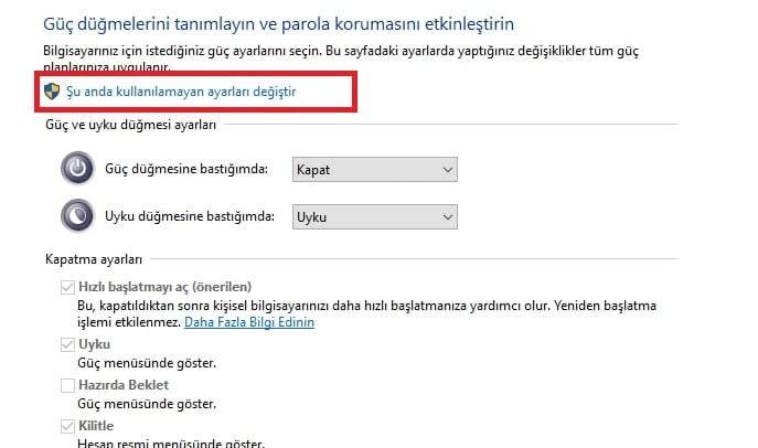 Windows 10 Kapanmıyor Sorunu ve Çözümü