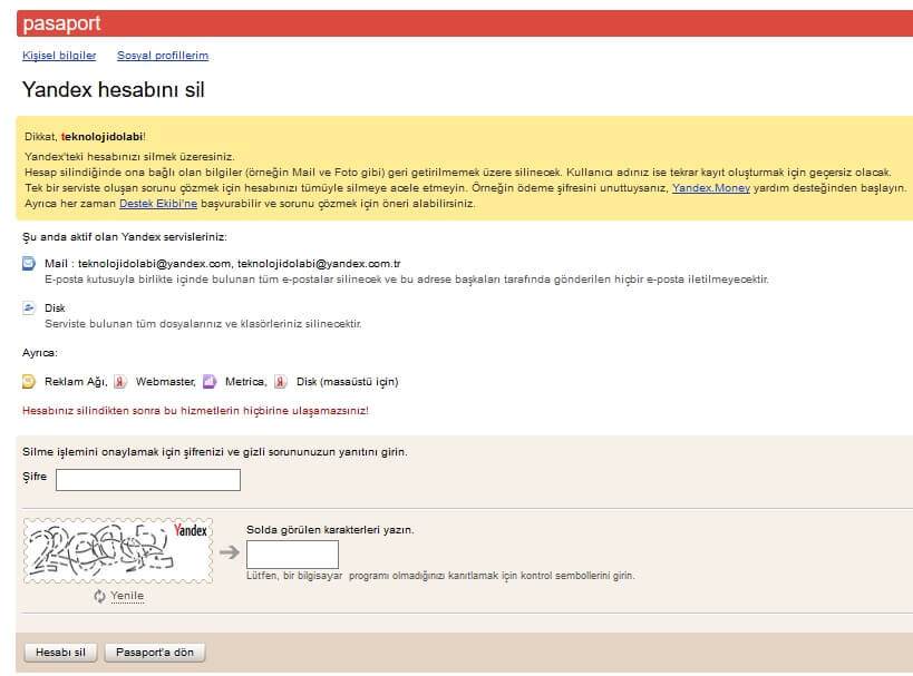 Yandex Hesap Silme Nasıl Yapılır? Yandex Hesap Silme Nasıl Yapılır?