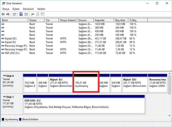 Windows 10’da Disk Genişletme Nasıl Yapılır?