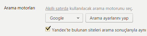 Yandex Tarayıcısında Arama Motoru Nasıl Google Yapılır
