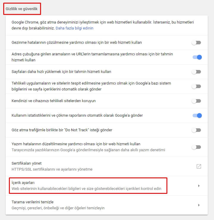 Google Chrome'da Çerezleri Etkinleştirme Nasıl Yapılır?