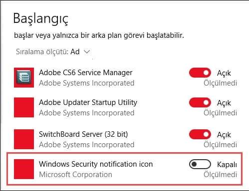 Görev Çubuğunda Windows Defender Simgesi Nasıl Kaldırılır ?