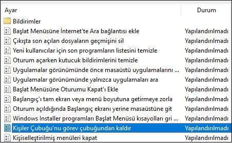 Windows 10 Kişiler Kapatma Nasıl Yapılır