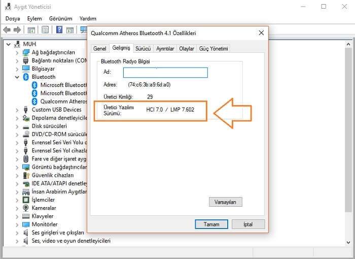 Bilgisayarın Bluetooth Sürümünü Öğrenme