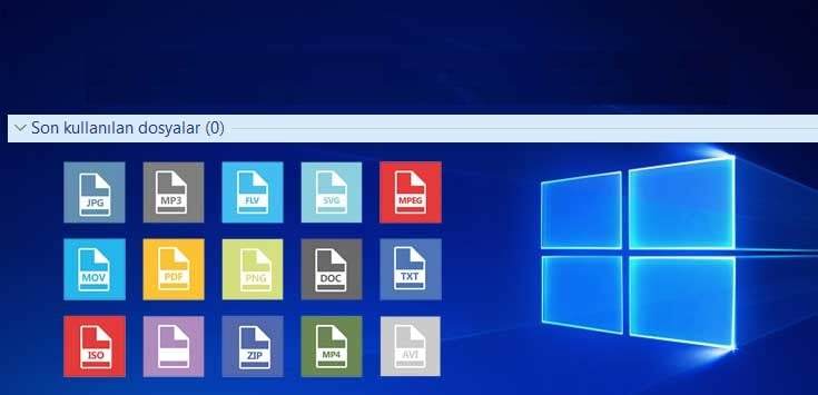 Windows 10 Bilgisayarda Son Girilen Yerleri Silme