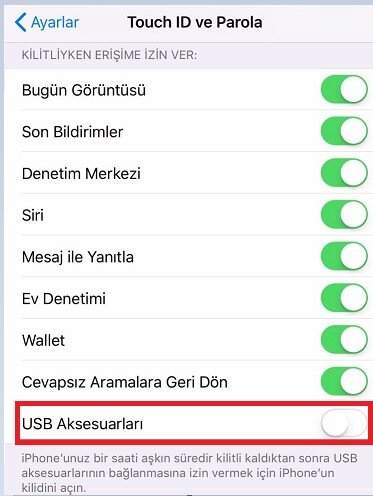 iOS Kısıtlanmış USB Modu Nedir, Nasıl Aktif Edilir ?