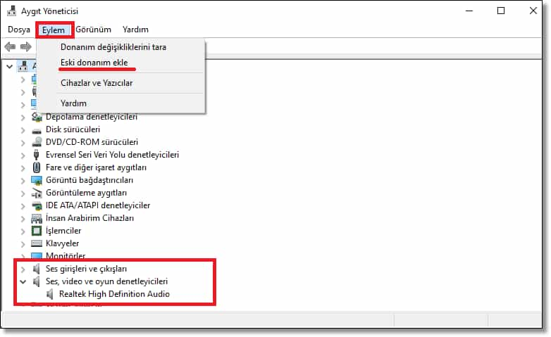 Windows'ta Yüklü Ses Çıkışı Aygıtı Yok Sorunu Çözümü