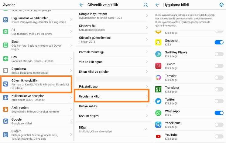 Huawei Uygulama Kilidi Nasıl Konulur ve Nasıl Kaldırılır ?