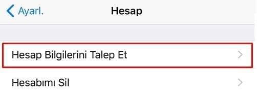 Whatsapp Hesap Bilgilerini Talep et Nedir ?