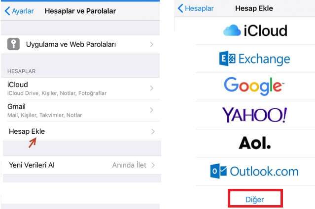 iPhone’a Mail Hesabı Ekleme