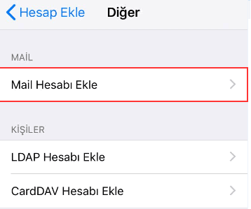 iPhone’a Mail Hesabı Ekleme