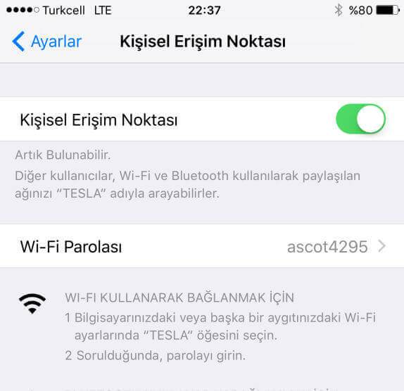 Telefonun İnternetini Bilgisayarda Kullanma