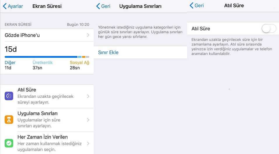 iPhone Ekran Süresi Nedir?