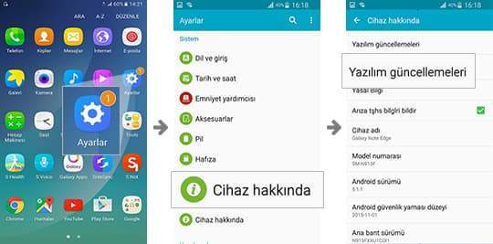 Samsung Cihaz Güncelleme