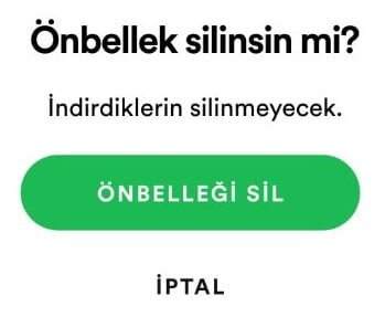 spotify verileri silme