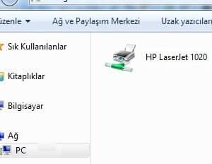 Yazıcıyı Ağda Paylaşma