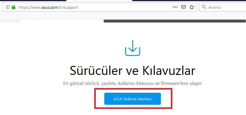 ASUS ekran kartı driver güncelleme