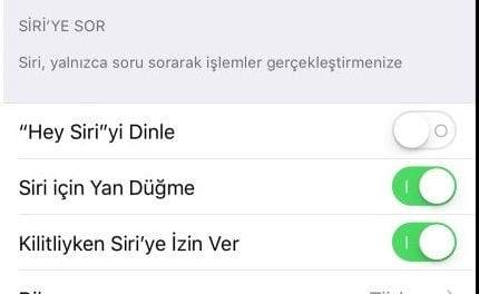 Siri Çalışmıyor