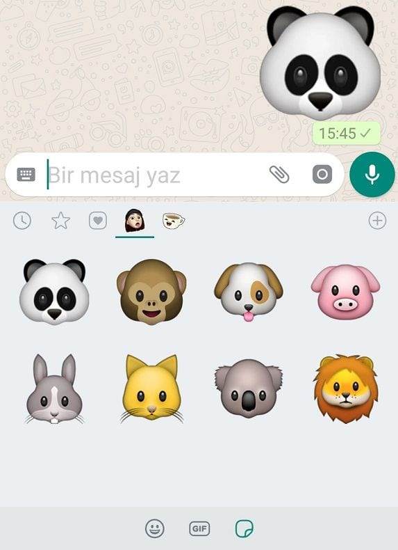 WhatsApp sticker gönderme