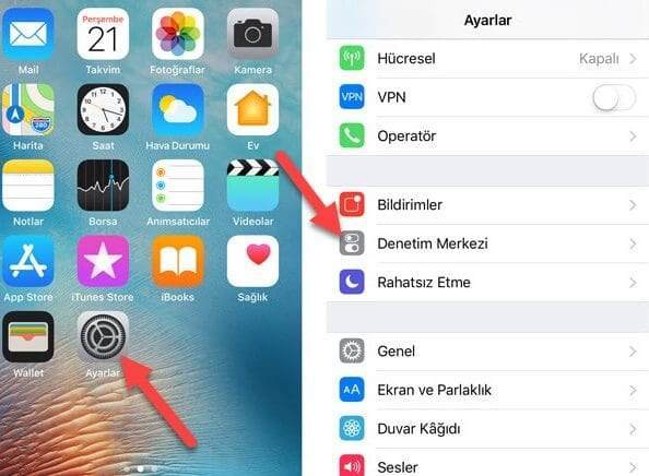 iphone ekran videosu çekme