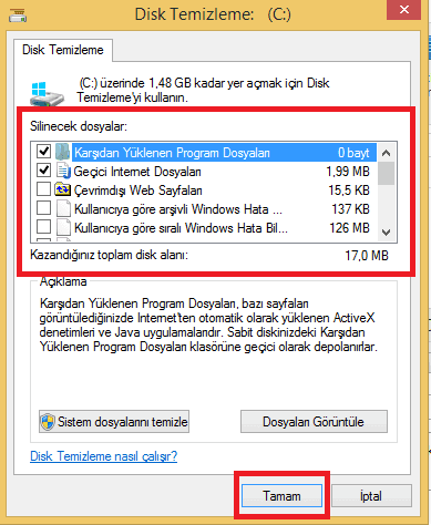 Disk Alanı Temizleme