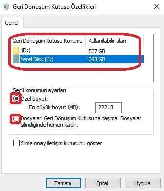 Disk Alanı Temizleme