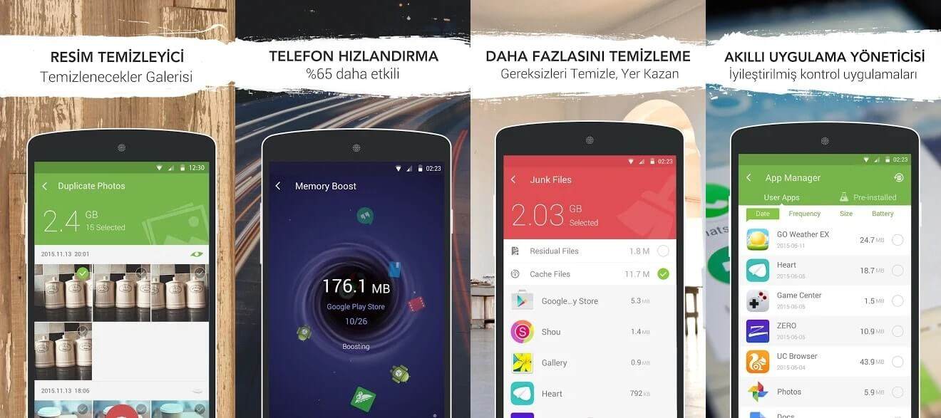 android temizleme programı