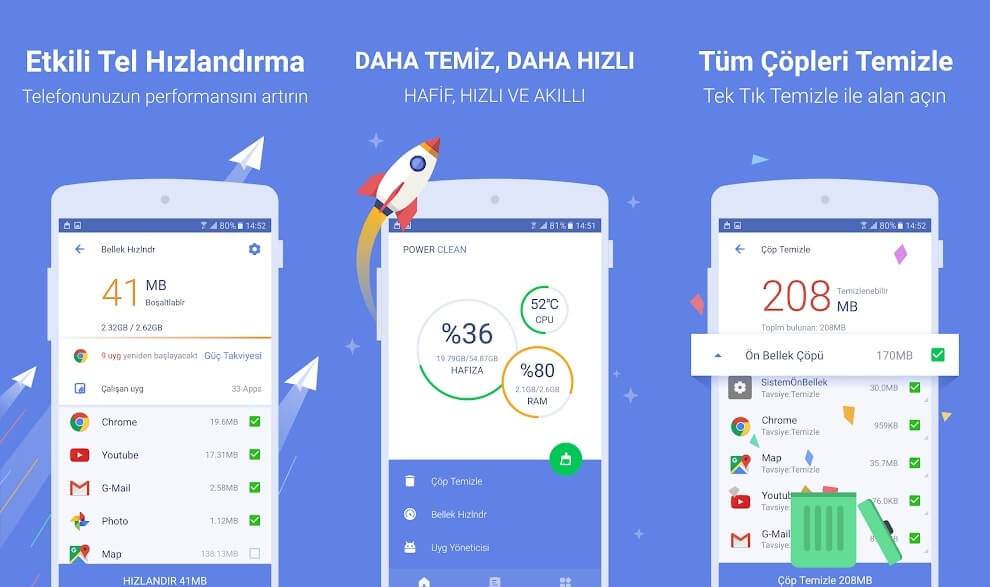 android temizleme programı