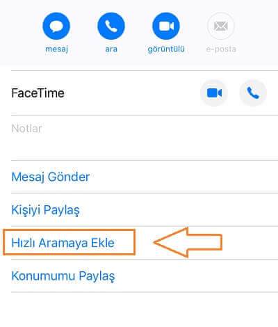 iphone hızlı arama nasıl iptal edilir