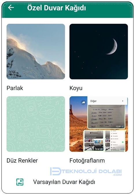 Whatsapp Kişiye Özel Duvar Kağıdı Ayarlama