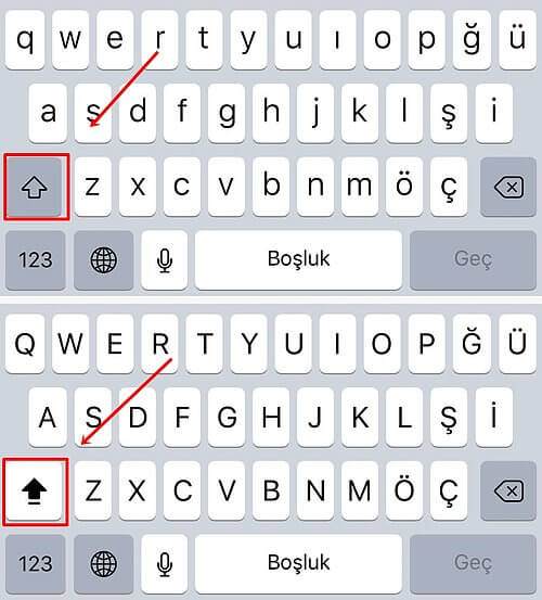 iPhone’da Sürekli Büyük Harf Yazmak için Ne Yapmalı?