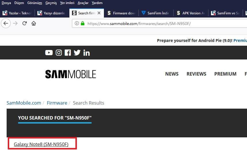 Samsung Stock ROM İndirme ve Yükleme