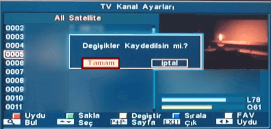 Yumatu Uydu Kanal Taşıma İşlemi