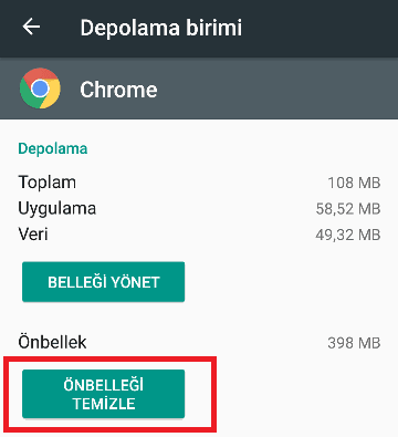 Android Uygulama Önbelleği Temizleme