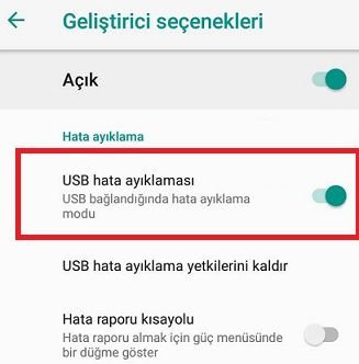 USB Hata Ayıklama Nedir, Nasıl Açılır ?