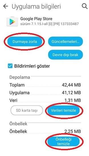 Google Play Store Bağlantı Yok Tekrar Dene Hatası