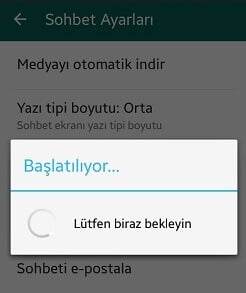 WhatsApp Konuşmalarını Email ile Gönderme