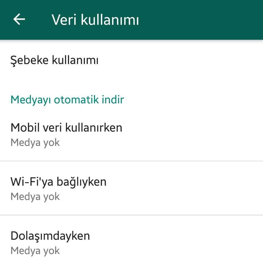 whatsapp galeriye kaydetme kapatma