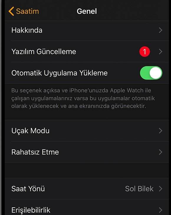 apple watch güncelleme denetleniyor